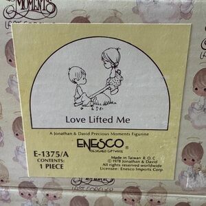 Precious Moments Porcelain Figurine “Love Lifted Me” Model #E-1375/A